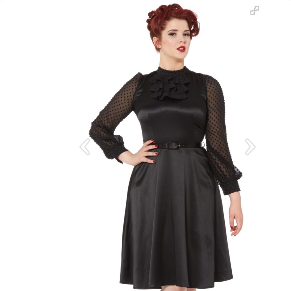Voodoo Vixen Black AUDREY Retro Dress Large - Picture 2 of 16